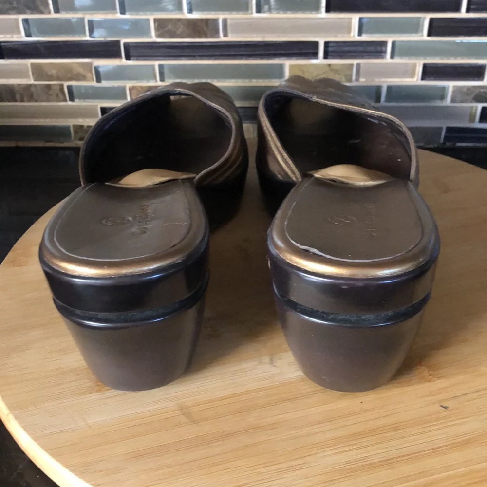 Lot of 2 pair Cole Haan Austyn Peep Toe Wedge Sandal Mule Slides size‎ 11B